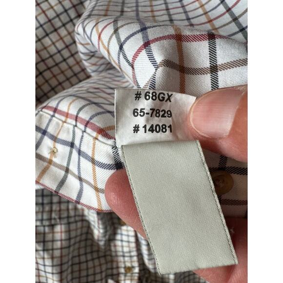 Orvis Men's button up short sleeve shirt; size men's Large; 100% cotton; - Picture 8 of 8